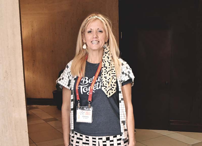 Christy St. John in Crosswords Attire